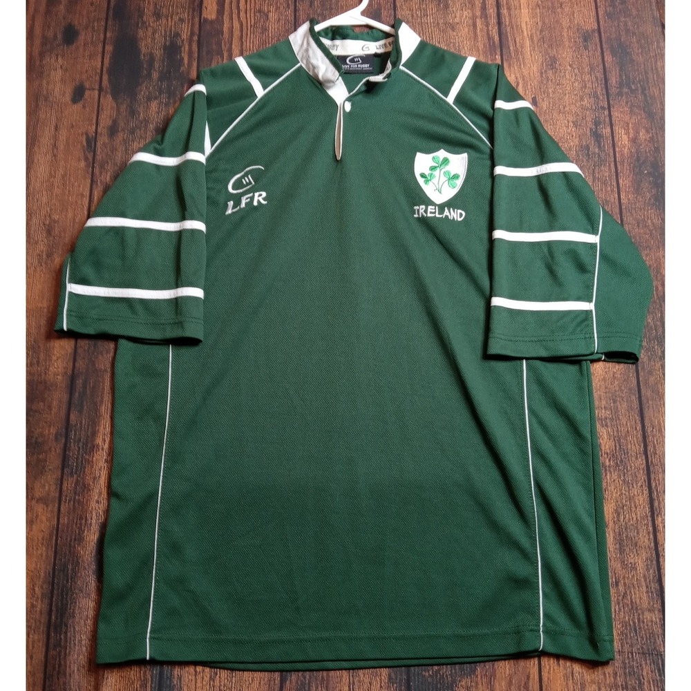 Live For Rugby Ireland Jersey Embroidered Short Sleeve Men's XL Green